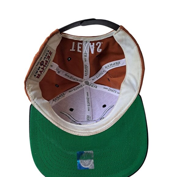University of Texas Longhorns Zephyr Snapback Hat Adjust Wool/Acrylic Cap - Picture 8 of 8